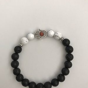 Lava Rock Hands Bracelet